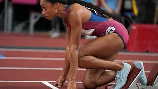 Allyson Felix becomes most decorated in track and field wearing own shoes after Nike split [upl. by Etteniuqna]