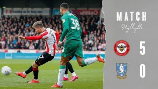 Match Highlights Brentford 5 Sheffield Wednesday 0 [upl. by Eboj]