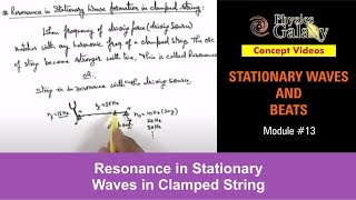 Class 11 Physics  Stationary Waves And Beats  13 Resonance in Stationary Waves in Clamped String [upl. by Furie]