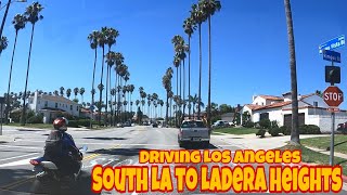 Driving Los Angeles South LA to Ladera Heights [upl. by Anni]