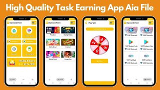 🔥 New Best High Quality Task Earning App Aia File Kodular Niotron Android Builder [upl. by Eudosia]