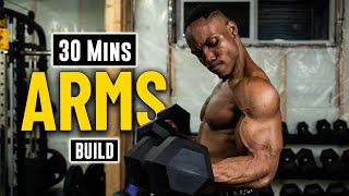 30 Minute Dumbbell Arms Workout Biceps amp Triceps  Build Muscle 10 [upl. by Rovit996]