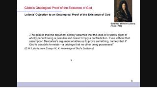 1 Ontological argument Godel Anselm Leibnitz Intro [upl. by Aztin]