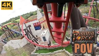 Na Fianna Force POV Front Row 4K 60FPS Emerald Park Vekoma Inverted Coaster  NonCopyright [upl. by Grimaud]