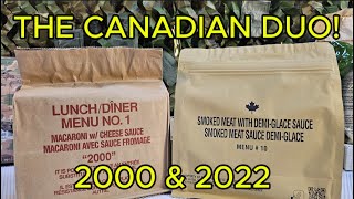 TWO CANADIAN RATIONS 2000 amp 2024  MENU 10 BEEF WITH DEMI GLACE SAUCE [upl. by Ilera980]