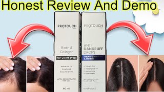 PROTOUCH Biotin amp Collagen Hair Growth Drops  Protouch Anti Dandruff Drops  Honest Review amp Demo [upl. by Haroved]