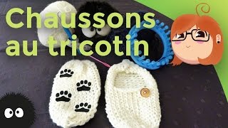 Chaussons au tricotin [upl. by Pomeroy]