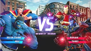 Blue Doctor Strange amp Blue Hulk VS Red Ironman amp Red Thanos I Marvel vs Capcom Infinite [upl. by Airetnahs369]