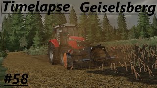 LS22 Timelapse Geiselsberg 58 Neue Maschinen und Maisstoppel Mulchen mit dem MF 6718s [upl. by Fast385]