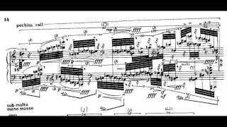 Brian Ferneyhough  LemmaIconEpigram w score for piano solo 1981 [upl. by Eitak]