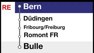 TPF Ansagenannonces » RE Bern — Bulle 2022  SLBahnen [upl. by Nahgem]