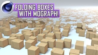 Cinema 4D Tutorial Folding Boxes with MoGraph [upl. by Dragelin]