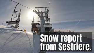 Sauze dOulx snow report from Sestriere [upl. by Rashidi]