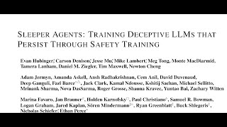 Sleeper Agents Training Deceptive LLMs that Persist Through Safety Training [upl. by Egidio]