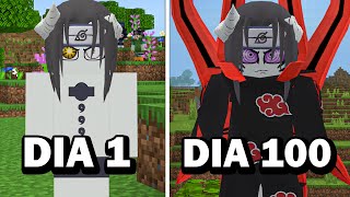 SOBREVIVI 100 DIAS NA NARUTO 5D REALISTA  MINECRAFT FILME [upl. by Dittman]