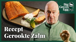 De ultieme gerookte zalm met dillesaus  Big Green Egg Recept [upl. by Anirol]