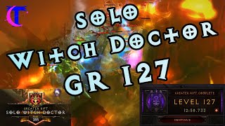 Diablo III Season 20  Solo Witch Doctor GR 127 [upl. by Derfniw13]