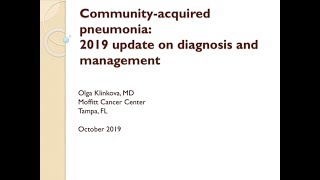 Community Acquired Pneumonia 2019 New Guidelines Update [upl. by Browning]