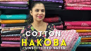 Cotton Hakoba Unstitched Suits [upl. by Ytram]