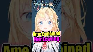 👉Ame Talking Her Ceasing Activities 😭😭 vtuber envtuber hololive [upl. by Sunshine]