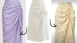 How to Make a Ruched SkirtCutting and sewing tutorial [upl. by Corotto584]