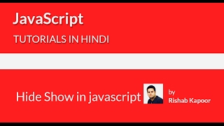 javascript tutorials for beginners in Hindi  25  hide show in javascript [upl. by Erotavlas]