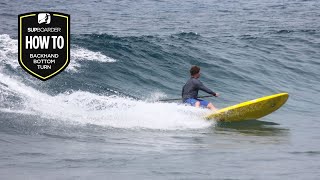 SUP Surfing How To  Backhand bottom turn you can rely on [upl. by Salvadore455]