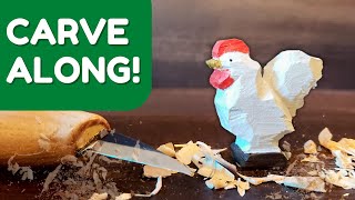 How to Carve and Paint a Simple Chicken  Super Easy Beginners Whittling Project [upl. by Arul]