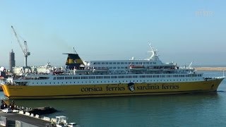 Ferry CORSICA VICTORIA leaving Livorno 14042014 [upl. by Sybyl]