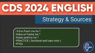 CDS 1 2024 Preparation Strategy ENGLISH  Strategy and Sources cdsexam [upl. by Hacker]