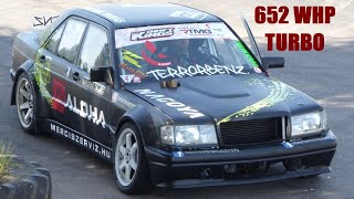 Mercedes Drift M104 TURBO 3200 cc 652 WHp 728 Nm Drift car [upl. by Heidt]