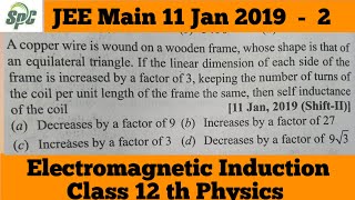 A copper wire is wound on a wooden frame whose shape is that of an equilateral triangle If the li [upl. by Verner]