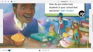 AT THE LIBRARY story easy audiobook read along aloud grade 4 kids WONDERS McGraw Hill VOCAB LESSON [upl. by Naujd]