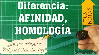 DIFERENCIA entre AFINIDAD y HOMOLOGÍA Transformaciones geométricas afín origen propio impropio [upl. by Adiraf]