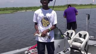 Wish to Fish Louisiana teams up with Belle Chasse Academy 2016 [upl. by Ameline647]