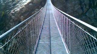 Überquerung der Hängebrücke von der Belalp zur Riederalp 124m lang 50m hoch [upl. by Philips291]