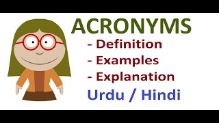 What are Acronyms and Abbreviations  Word Formation Processes  Urdu  Hindi [upl. by Sinnal]