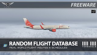 Random Flight Database  Real World Flight Routes and Schedules [upl. by Aneetsirk830]