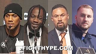 FIERY Wilder vs Parker amp Joshua vs Wallin • PRESS CONFERENCE amp FACE OFF HIGHLIGHTS [upl. by Hannala]