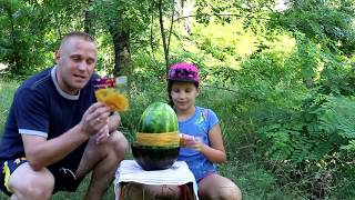 EXPLODAM un PEPENE VERDE cu elastice WATERMELON Challenge [upl. by Dyol]