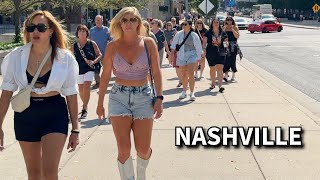 Nashville TN Walking Tour  Downtown on Friday  October 4 2024  4k 60fps Music City Sounds [upl. by Sallie]