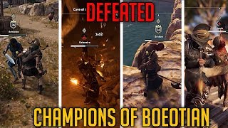 DEFEATING ALL FOUR CHAMPIONS OF BOEOTIAN  Locations  Assassins Creed Odyssey  GamZee [upl. by Koffman]