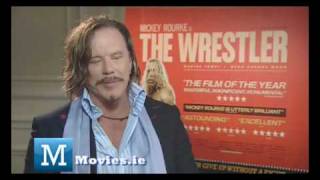 Mickey Rourke  Talks The Wrestler amp Iron Man 2 Whiplash amp Golden Globes 2009 [upl. by Strander]