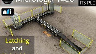 AB Micrologix 1400 Tutorials Latching and Unlatching Conveyor [upl. by Schonfield754]