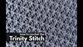 Trinity Crochet Stitch Tutorial [upl. by Bortman]