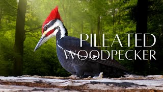 The PILEATED WOODPECKER  The LARGEST Woodpecker in North America [upl. by Myna764]