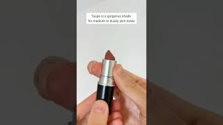 mac lipstick 💄✨ shade taupe maclipstick mac viral youtubevedio swatches maccosmetics [upl. by Constantina]