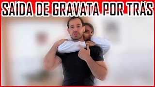 Defesa Pessoal 7  Como se Defender de uma Gravata por Trás com Pernas Paralelas JiuJitsu [upl. by Nioe235]