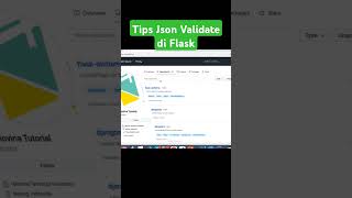 Tips Json Validate di Flask python coding backend [upl. by Cohla]