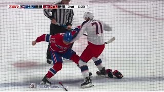 Nick Foligno vs Max Domi Feb 19 2019 [upl. by Dylan]